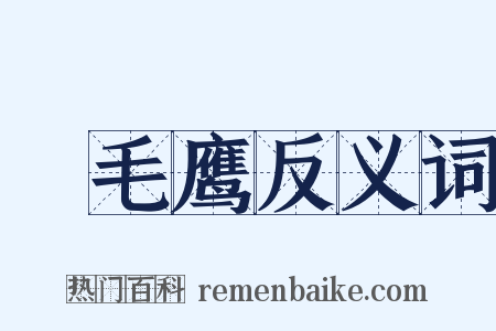 蛓毛鹰反义词是什么意思的图片